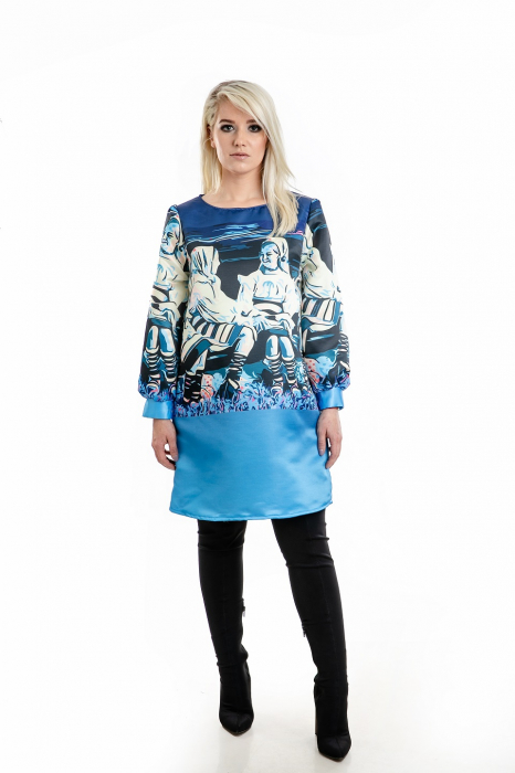 Rochie stilizata cu motive traditionale - maria 9