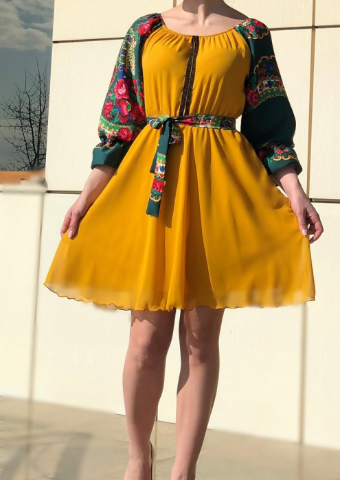 Rochie stilizata cu motive traditionale Viorela 2 [3]