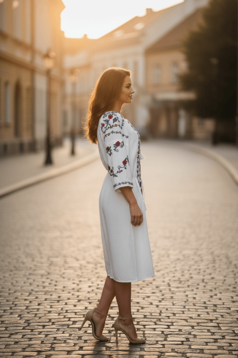 Rochie Traditionala cu broderie Dafina 2 [3]