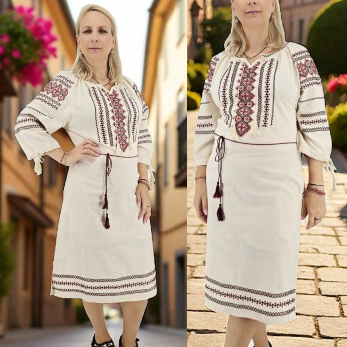 Rochie Traditionala cu broderie Iris 8 Rochie Traditionala cu broderie Iris 8