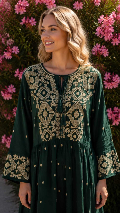 Rochie Traditionala cu broderie Melania 4 [2]