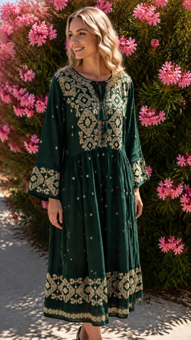 Rochie Traditionala cu broderie Melania 4 [4]