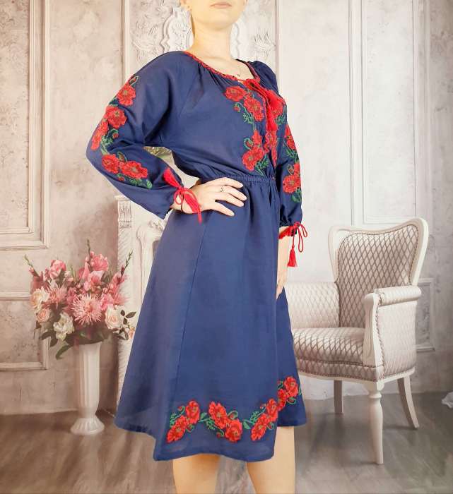 Rochie Traditionala cu Maci 4 [2]