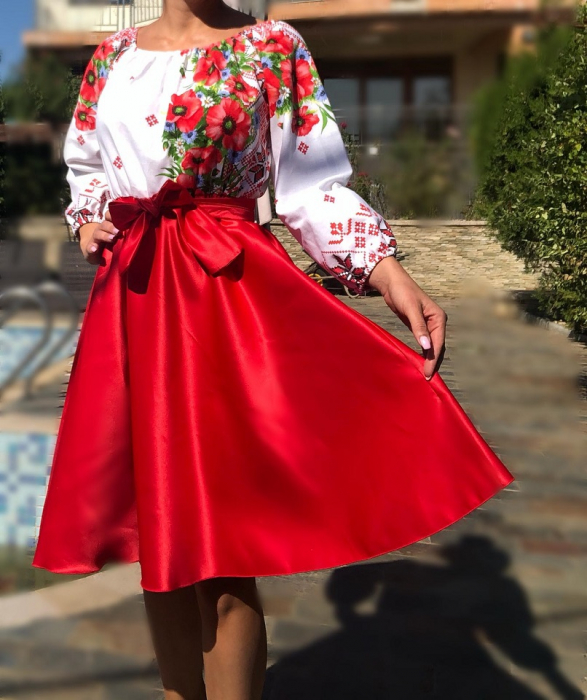 Rochie Traditionala stilizata cu maci 9 [4]