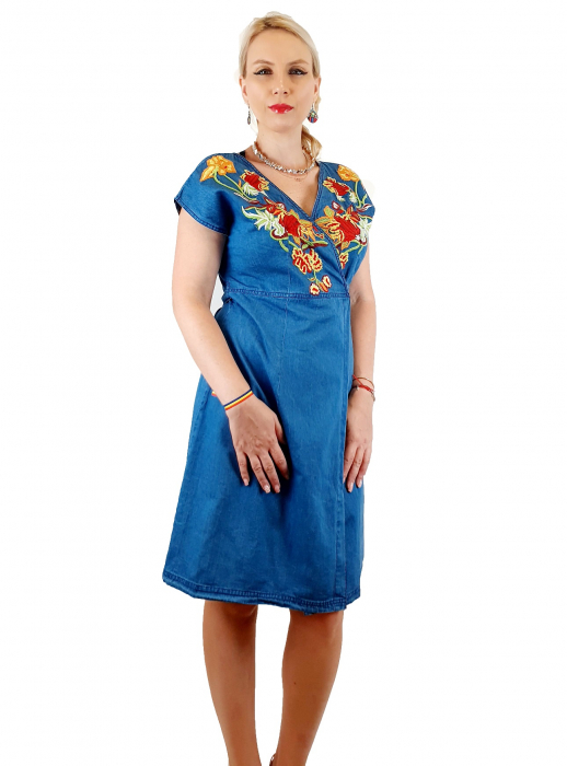 Rochie Traditionala din denim Sanda 27