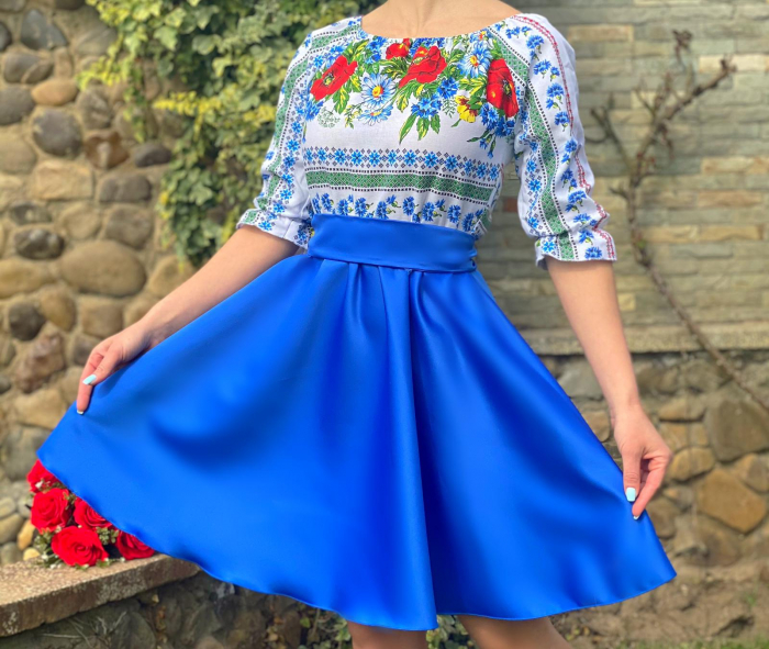 Rochie Traditionala stilizata cu Maci 11 [2]
