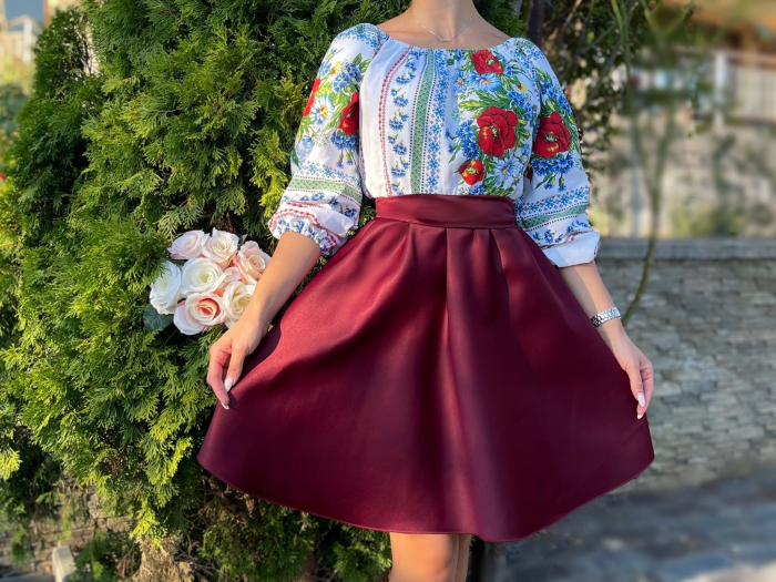 Rochie Traditionala stilizata cu Maci 11 [2]