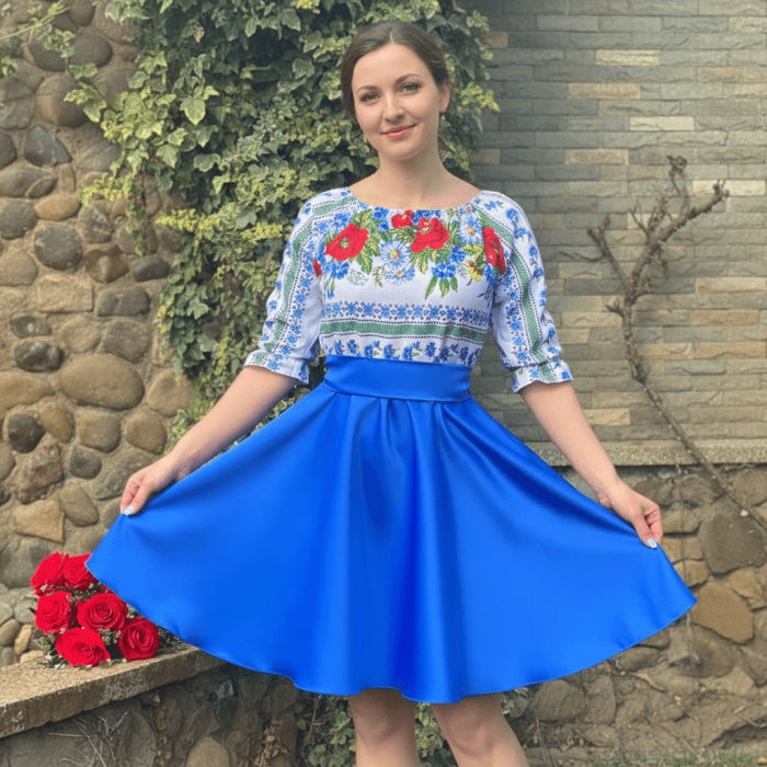 Rochie Traditionala stilizata cu Maci 11 [2]