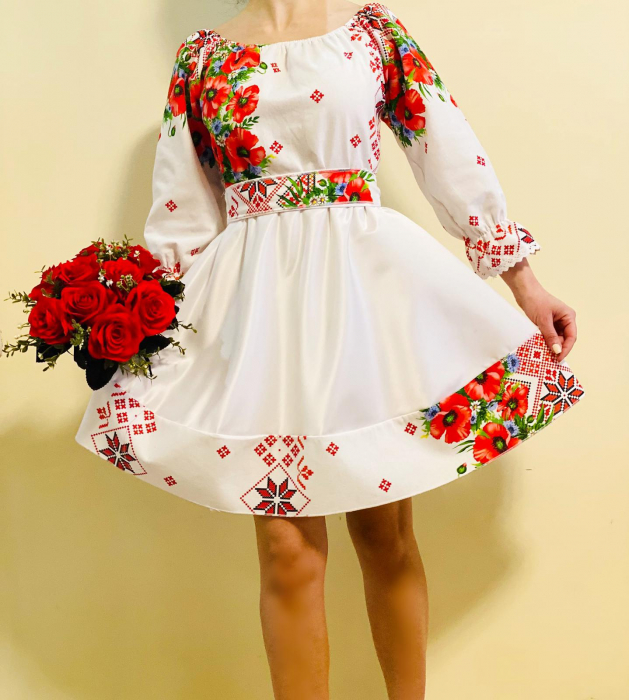 Rochie Traditionala stilizata cu Maci 6 [2]