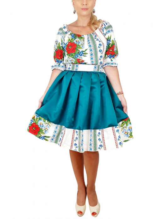 Rochie Traditionala stilizata cu Maci 6 [2]