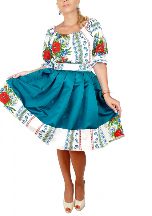 Rochie Traditionala stilizata cu Maci 6 [4]