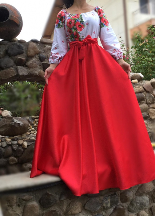 Rochie Traditionala stilizata cu Maci 8 [8]