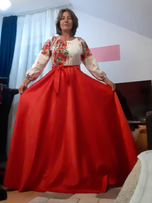 Rochie Traditionala stilizata cu Maci 8 [11]