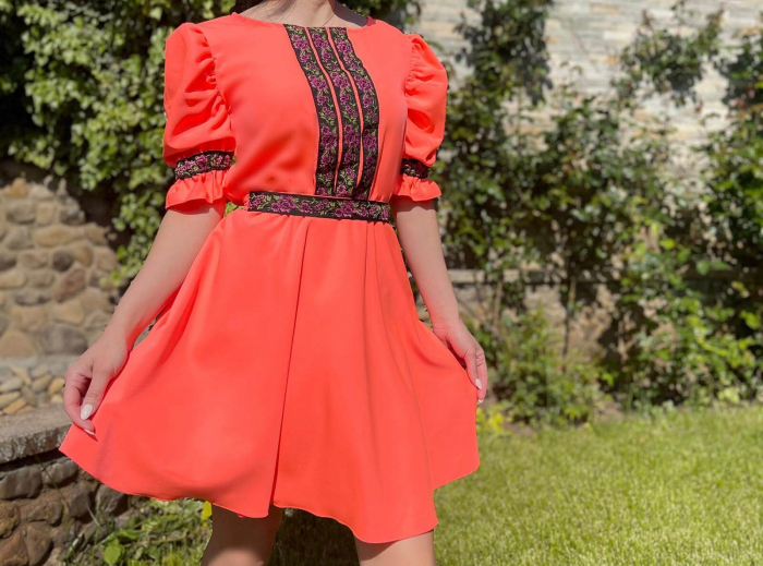 Rochie Traditionala Trandafira 2 ( Culori de Vara) [2]