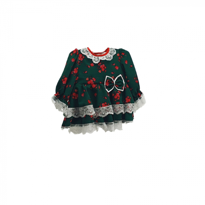 Rochita cu motive florale verde
