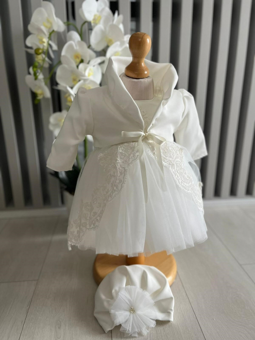 Rochita de fetite Printesa cu bolero Alb [4]