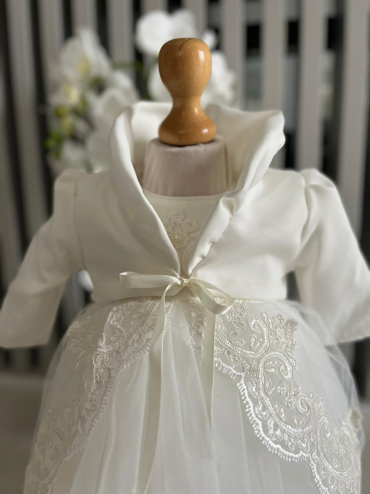 Rochita de fetite Printesa cu bolero Alb [5]