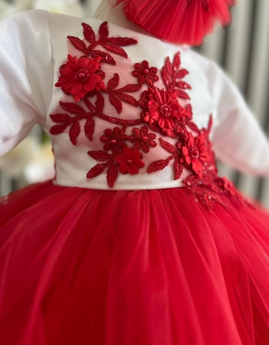 Rochita si Bolero pentru fetite - rosu si alb [2]