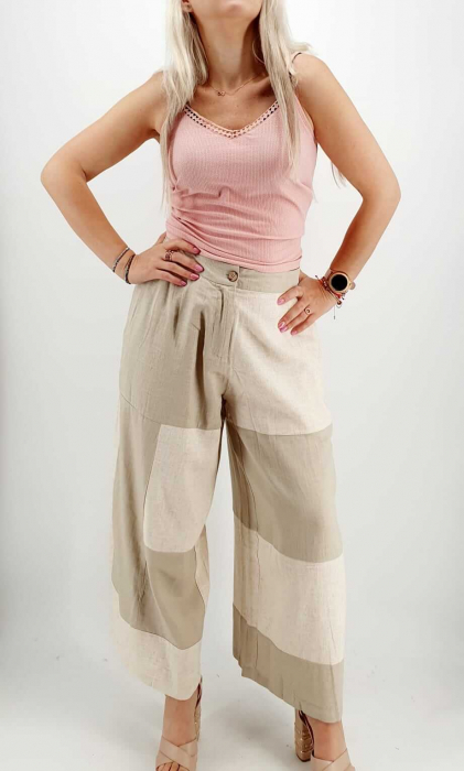 Pantaloni salvari de vara crem
