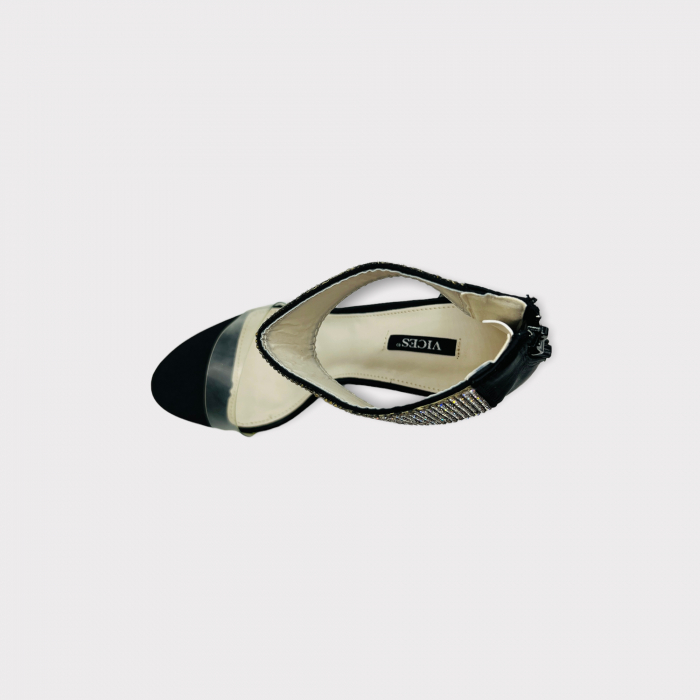 Sandale cu toc gross - Rhine Black [4]