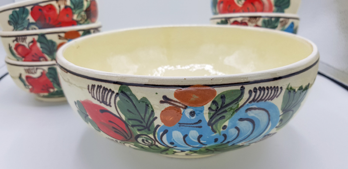 Set castroane traditional din ceramica de corund