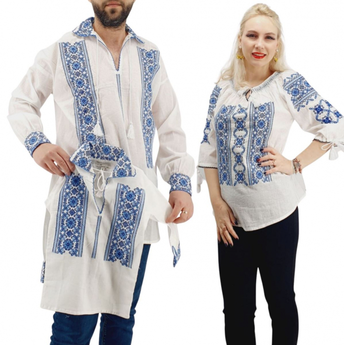 Set familie traditionala 146 camasi traditionale cu broderie