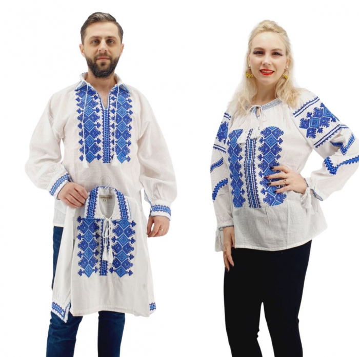 Set familie traditionala 156 camasi traditionale cu broderie