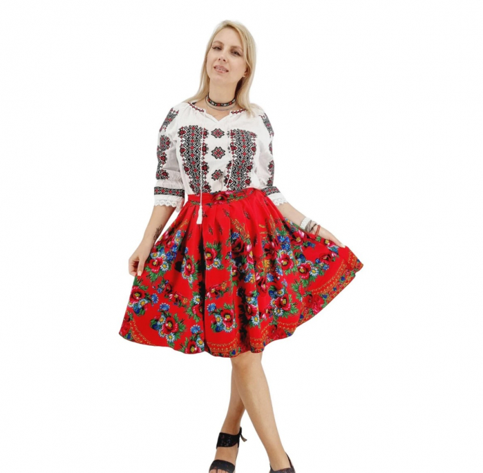 Fusta stilizata Traditional model inflorat [2]
