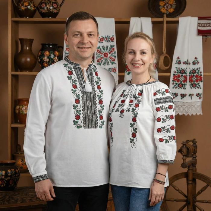 Set Traditional Cuplu 648/ Camasi traditionale cu broderie [2]