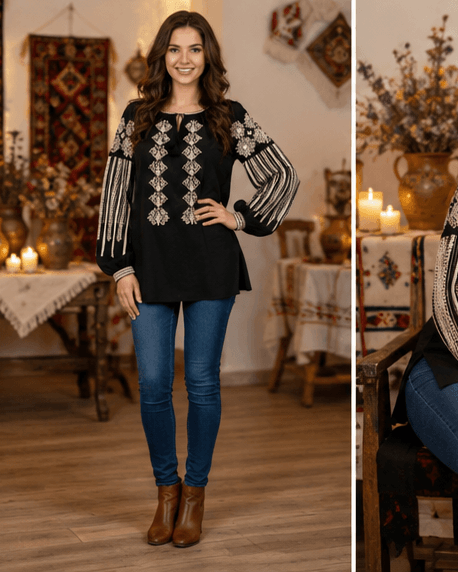 Set Traditional Cuplu 654/ Camasi traditionale cu broderie [5]