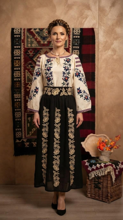 Set traditional dama Floare de Matase 11
