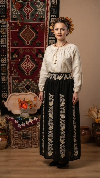 Set traditional dama Floare de Matase 12