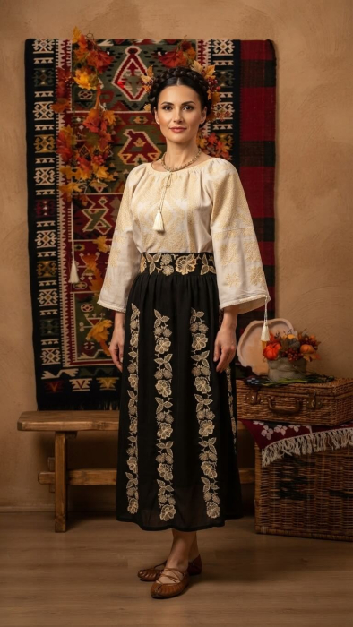 Set traditional dama Floare de Matase 6