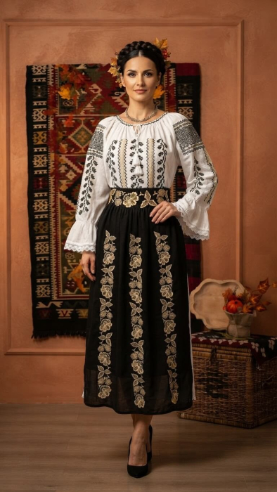 Set traditional dama Floare de Matase 7