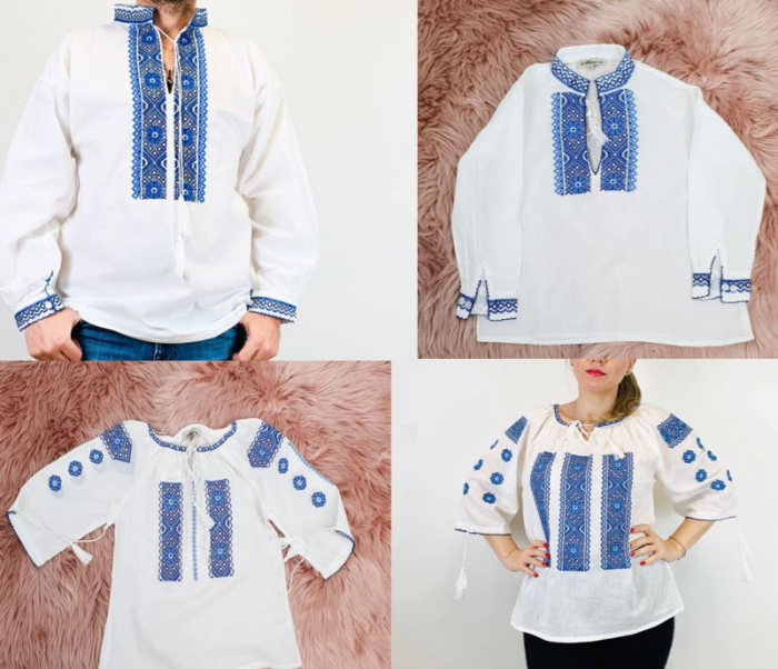 Set traditional familie traian camasa , ie mama , ie fetita si ie baiat
