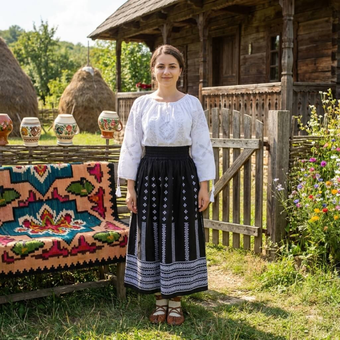 Set traditional format din ie si fusta 107 [2]