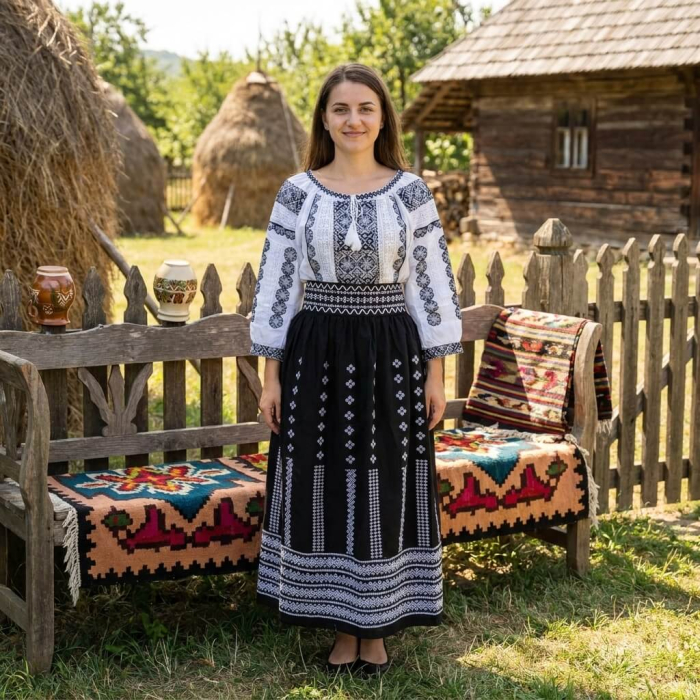 Set traditional format din ie si fusta 108 [2]