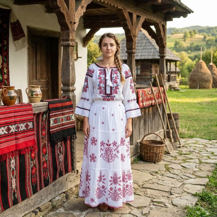 Set traditional format din ie si fusta 115 [2]