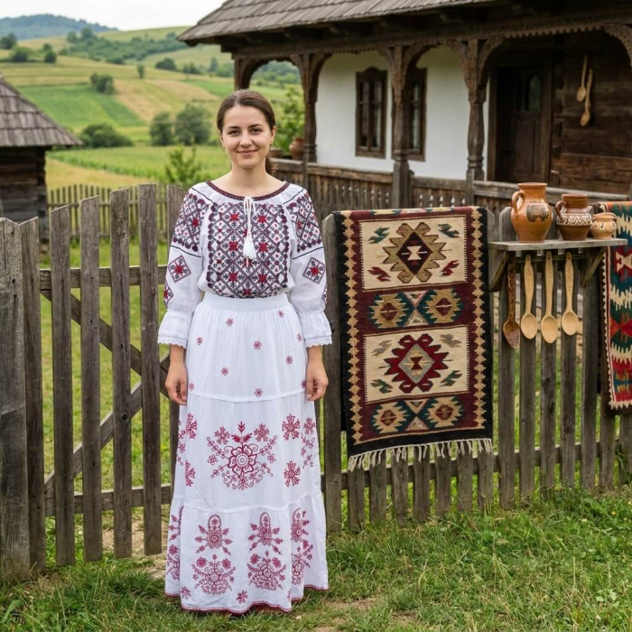Set traditional format din ie si fusta 116 [2]