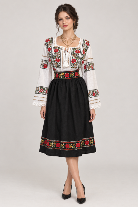 Set traditional format din ie si fusta 208