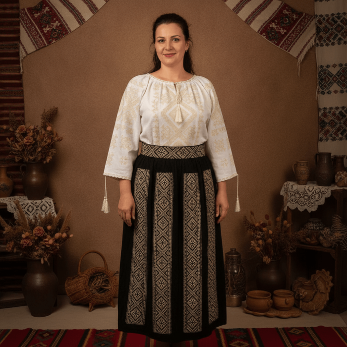 Set traditional format din ie si fusta 211