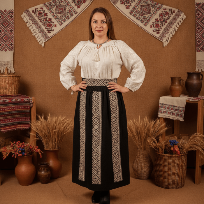 Set traditional format din ie si fusta 212
