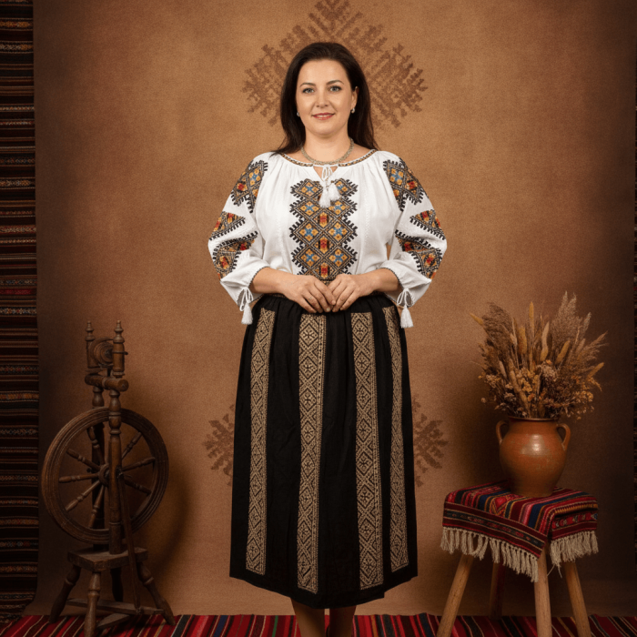 Set traditional format din ie si fusta 213