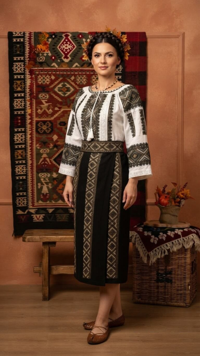 Set traditional format din ie si fusta 215 [2]