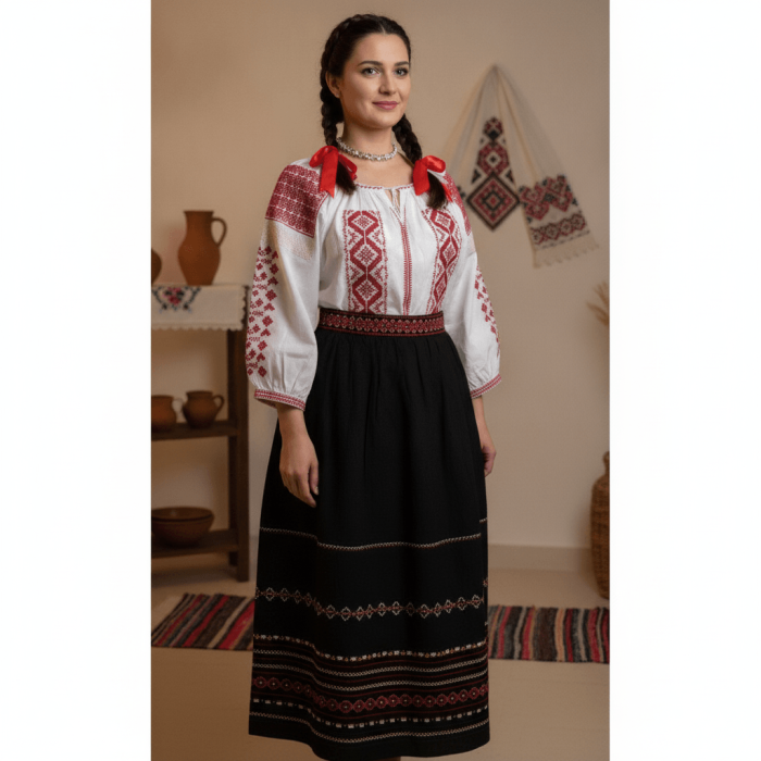 Set traditional format din ie si fusta 228