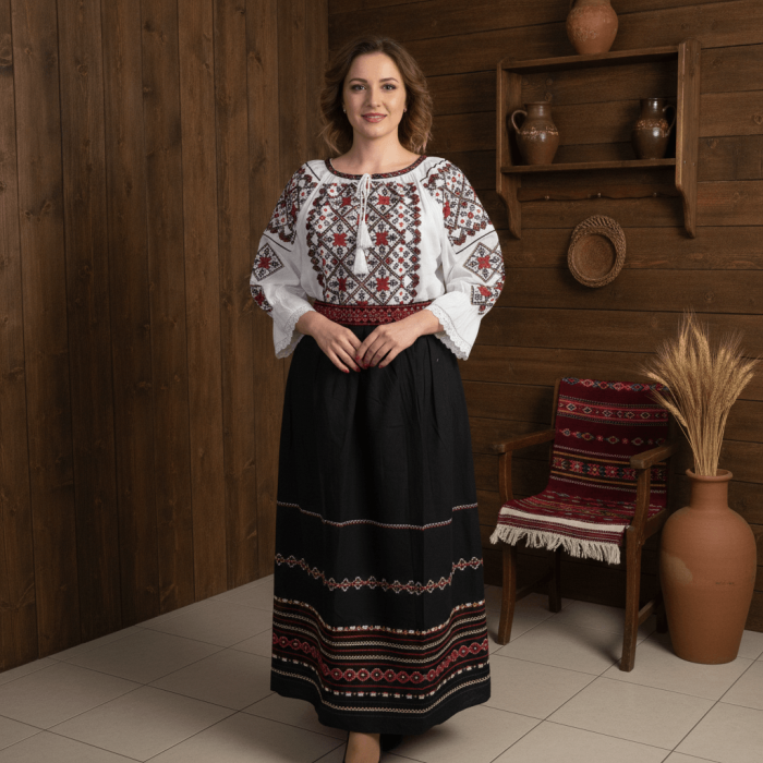 Set traditional format din ie si fusta 230