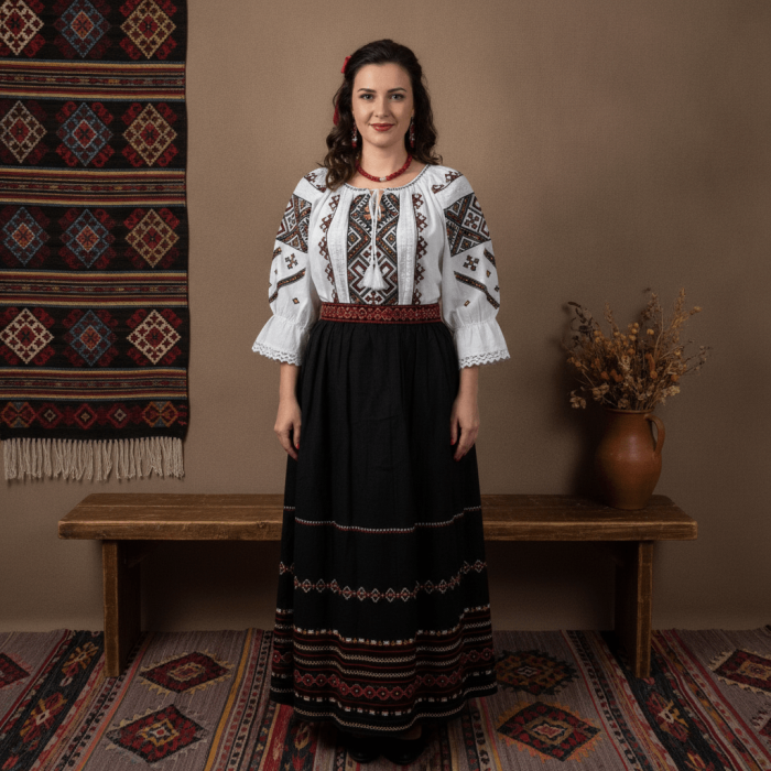 Set traditional format din ie si fusta 233
