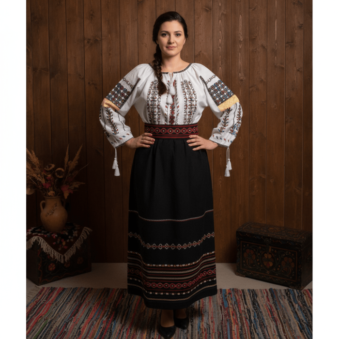 Set traditional format din ie si fusta 234