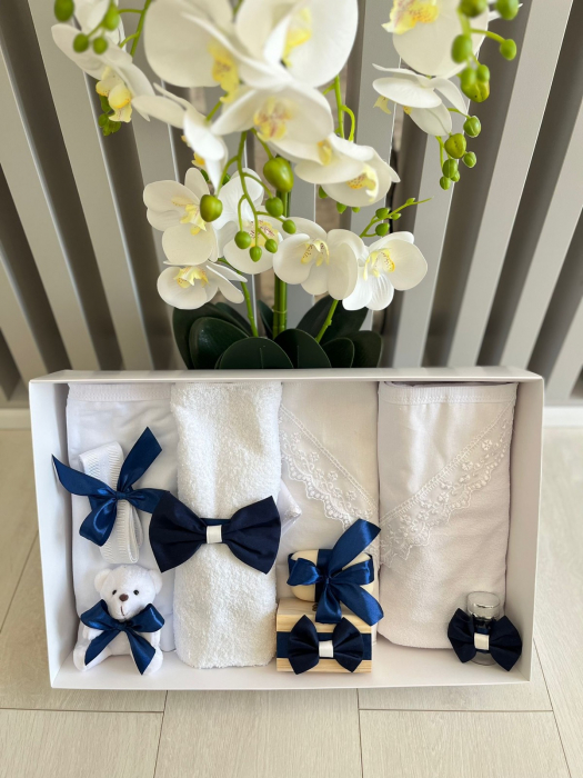 Trusou Botez format din 9 piese cu funda Bleumarin [6]