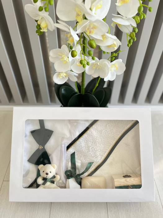 Trusou Botez format din 9 piese cu Ursulet - Verde [3]